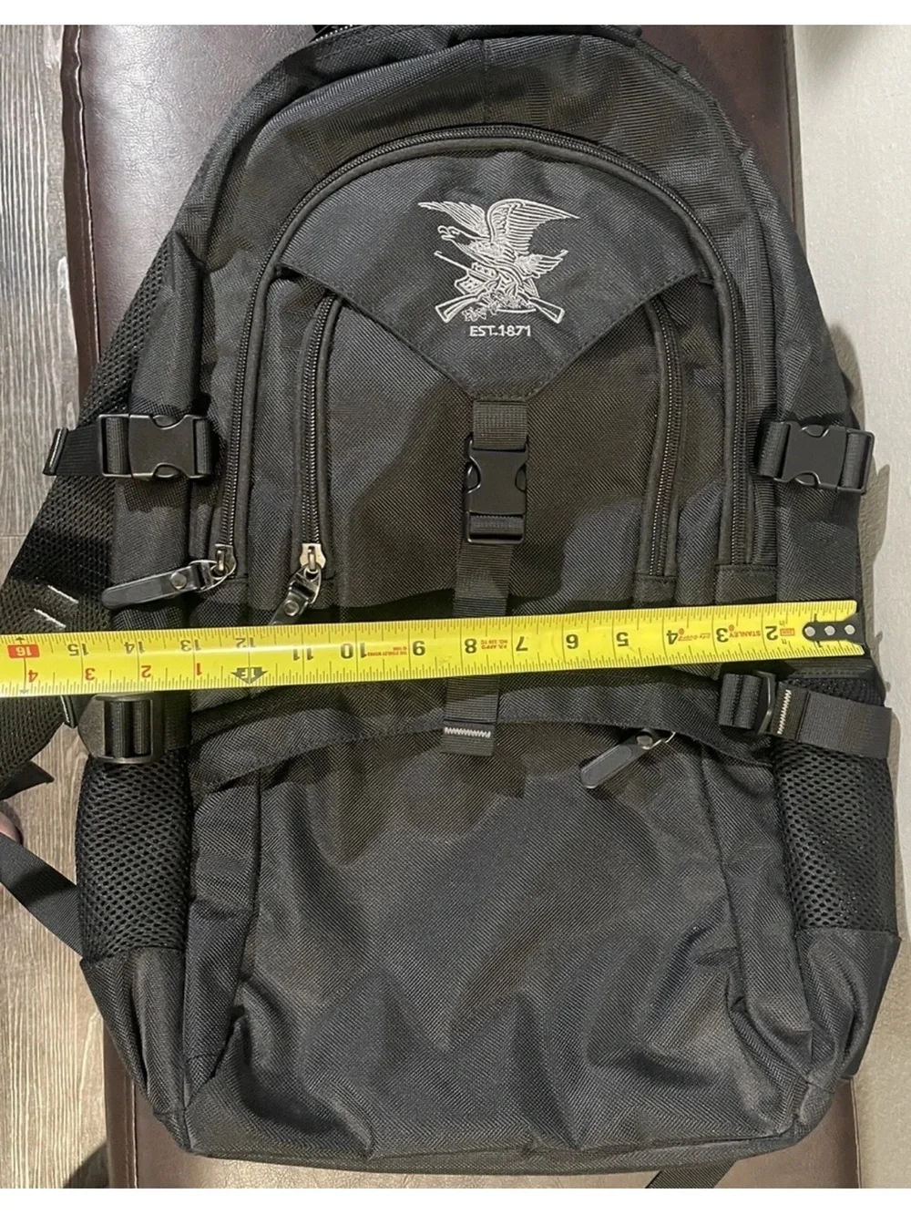 Tactical Military Hiking Backpack Bug Out Bag Black Padded Laptop Multi Use